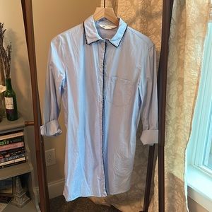 ZARA chambray snap shirt dress